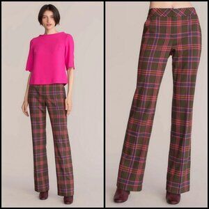 💕TRINA TURK💕 Danno Pant - Multi-Color Parker Plaid Print 4 NWT